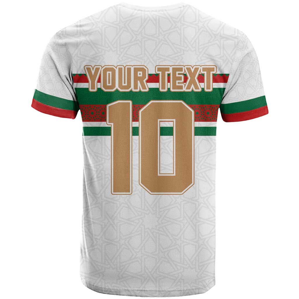 Custom Morocco Football T-Shirt The Roar of Atlas Lions Graphic Tee