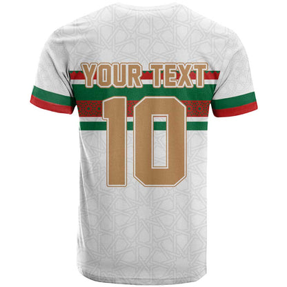 Custom Morocco Football T-Shirt The Roar of Atlas Lions Graphic Tee