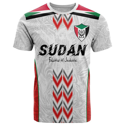 Custom Sudan Football T-Shirt Falcons of Jediane - Wings of Victory Graphic Tee