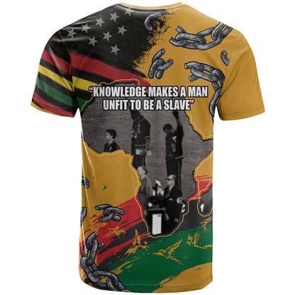 Juneteenth Freedom Day T-Shirt 1968 Black Power Salute Broken Chain Graphic Tee