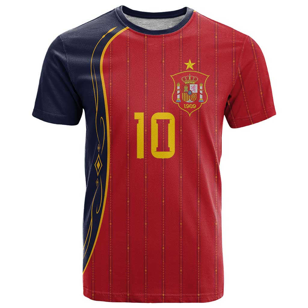 Custom Spain Football T-Shirt Sporty Style-Royal Vibe Graphic Tee