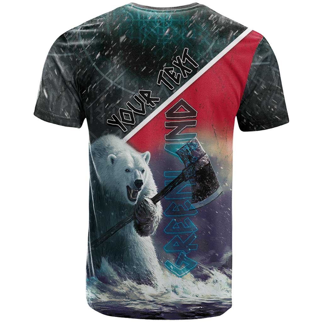 Personalized Greenland T-Shirt Polar Bear Warrior Fight for Kalaallit Nunaat Graphic Tee