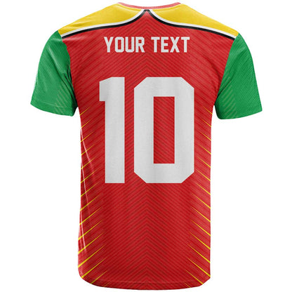 Custom Guyana Cricket Amazon Warriors T-Shirt Green Red Gold Glory Graphic Tee