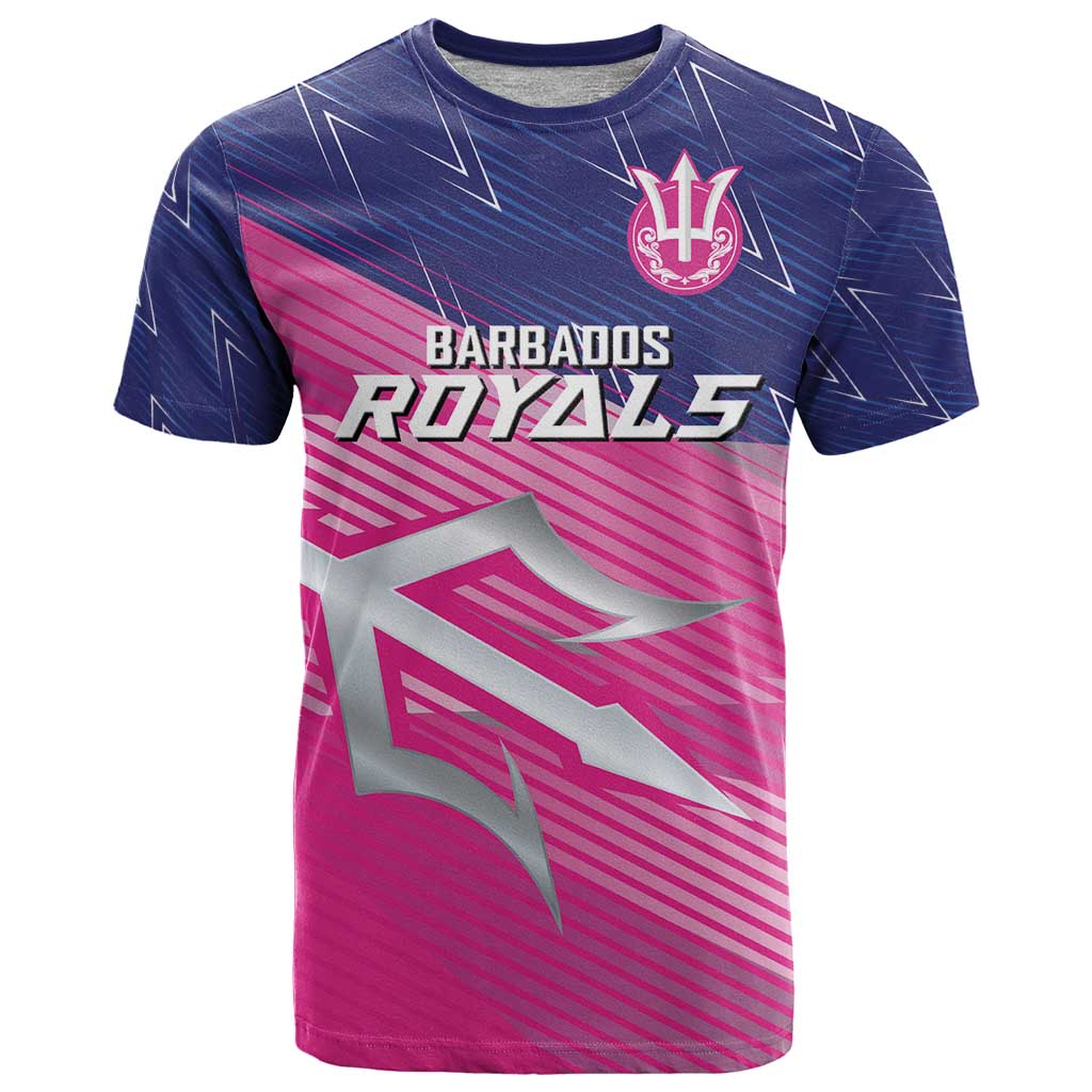Custom Barbados Cricket Royals T-Shirt Sporty Style with Trident Symbol Graphic Tee