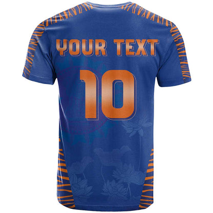 Custom Indian Bengal Tiger Cricket T-Shirt Graphic Tee