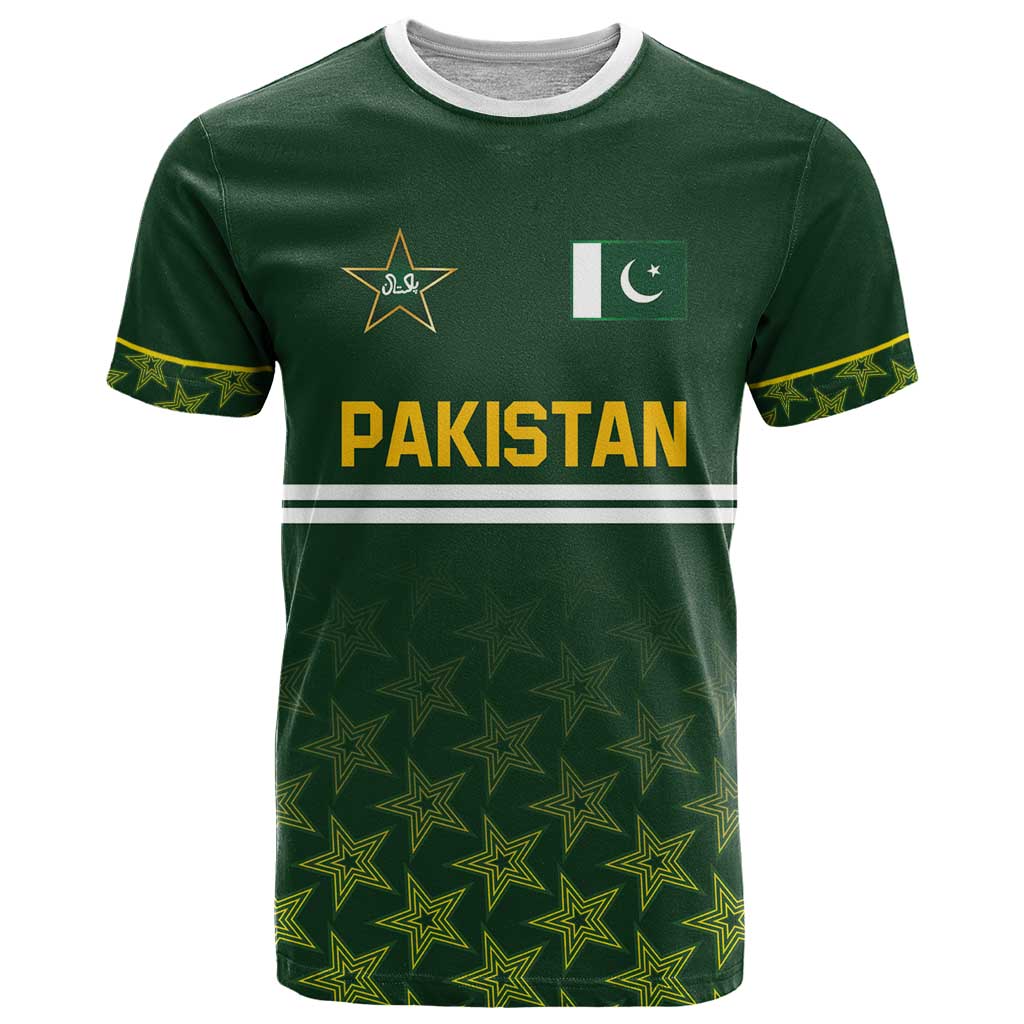 Custom Pakistan Men in Green Cricket-The Super Stars T-Shirt Graphic Tee