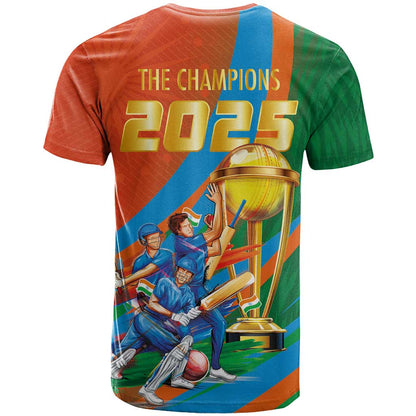 Indian Cricket Men in Blue The Champion 2025 T-Shirt Graphic Tee