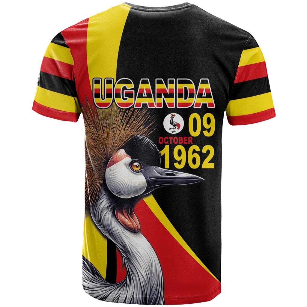 Uganda Independence Day with Crowned Cranes T-Shirt Graphic Tee