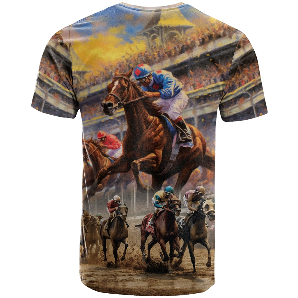 Kentucky Hosts Horse Races Watercolor T-Shirt Graphic Tee