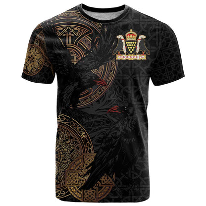 Cornwall Celtic-Chough and Knot T-Shirt Graphic Tee