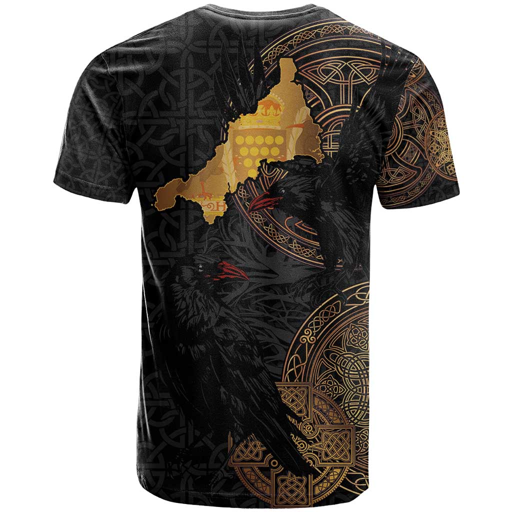 Cornwall Celtic-Chough and Knot T-Shirt Graphic Tee