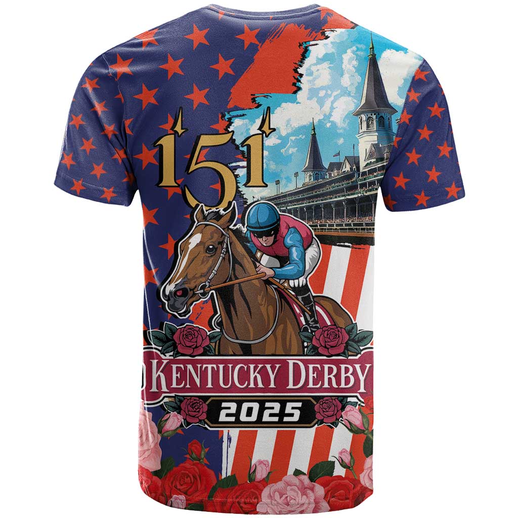 Kentucky Horses Racing 2025 T-Shirt Anniversary 151st The Race for the Roses Graphic Tee