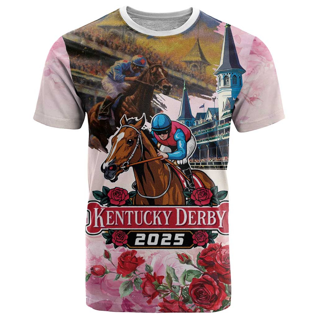 Kentucky Horses Racing 2025 T-Shirt Churchill Downs The Race for the Roses Graphic Tee