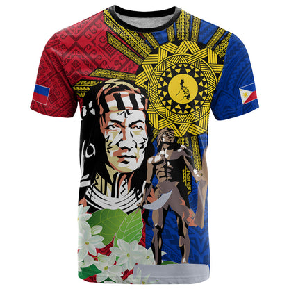 Philippines Lapu-Lapu T-Shirt Filipino Sun Tattoo With Yakan Pattern Graphic Tee
