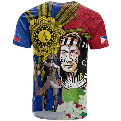 Philippines Lapu-Lapu T-Shirt Filipino Sun Tattoo With Yakan Pattern Graphic Tee