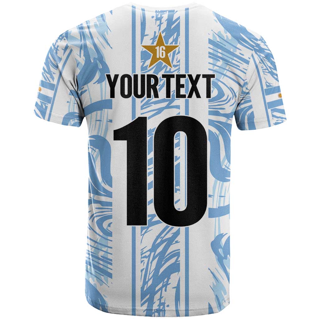 Custom Argentina Champion Football 2024 T-Shirt La Albiceleste Campeon de America Graphic Tee