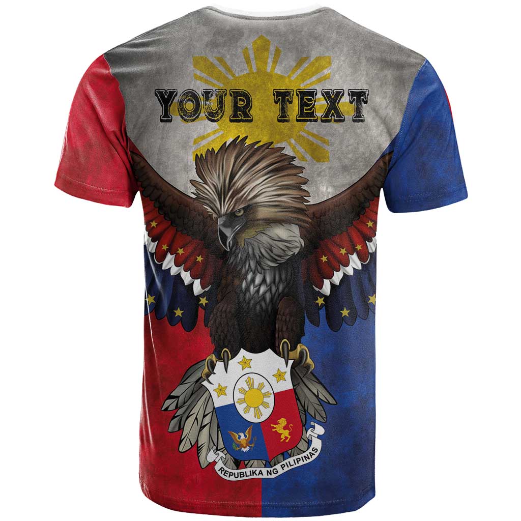 Custom Philippines World Champion Boxing T-Shirt Eagle-Grunge Design Graphic Tee
