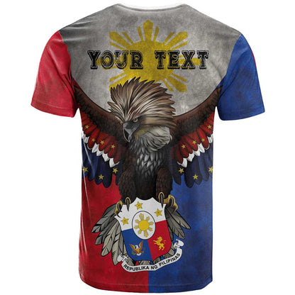 Custom Philippines World Champion Boxing T-Shirt Eagle-Grunge Design Graphic Tee