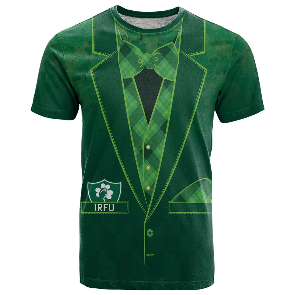 Custom Ireland Rugby Traditional Suit Costume T-Shirt Shamrock Sporty Style Graphic Tee