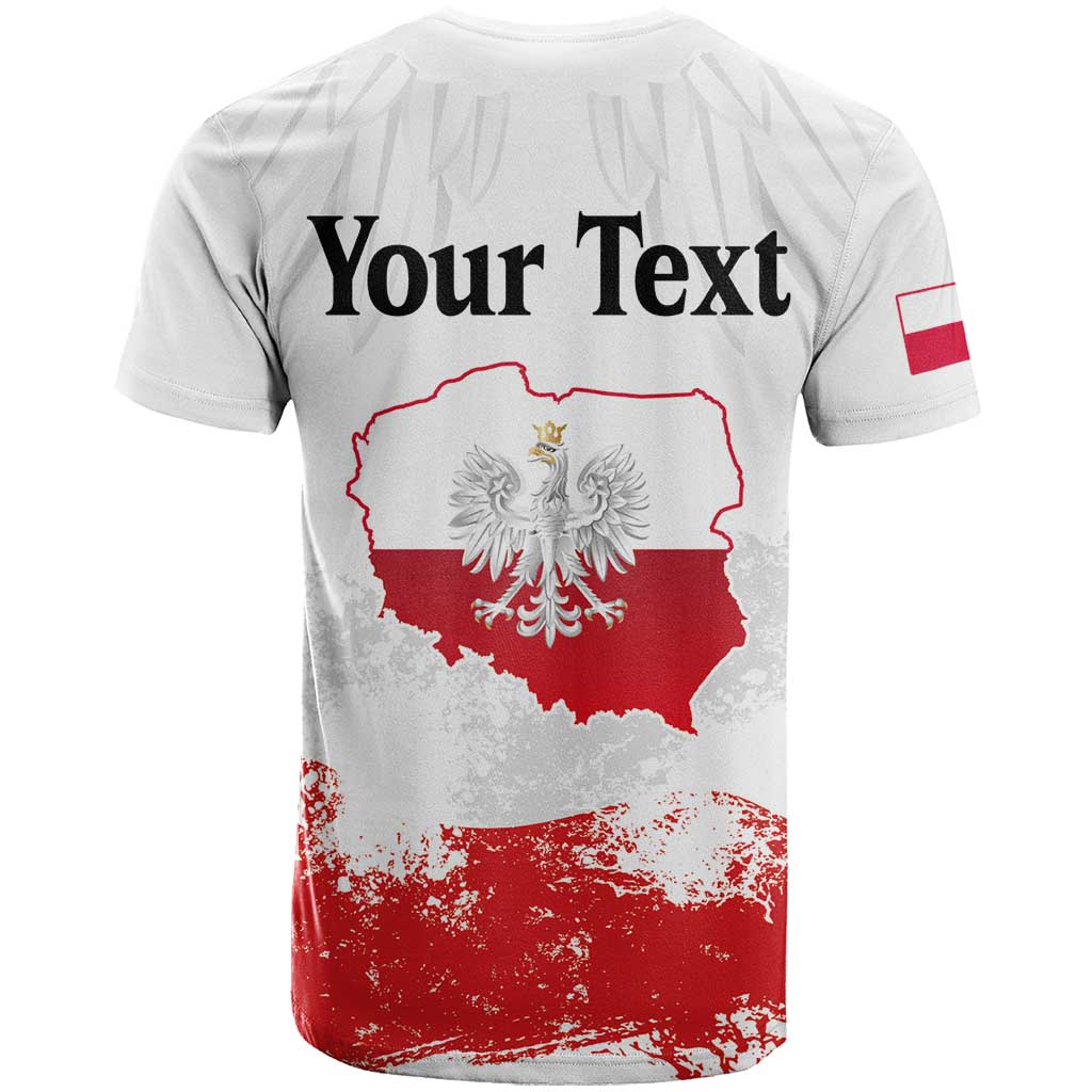 Personalized Polish National Flag Day T-Shirt Polska White Eagle Grunge Style Graphic Tee