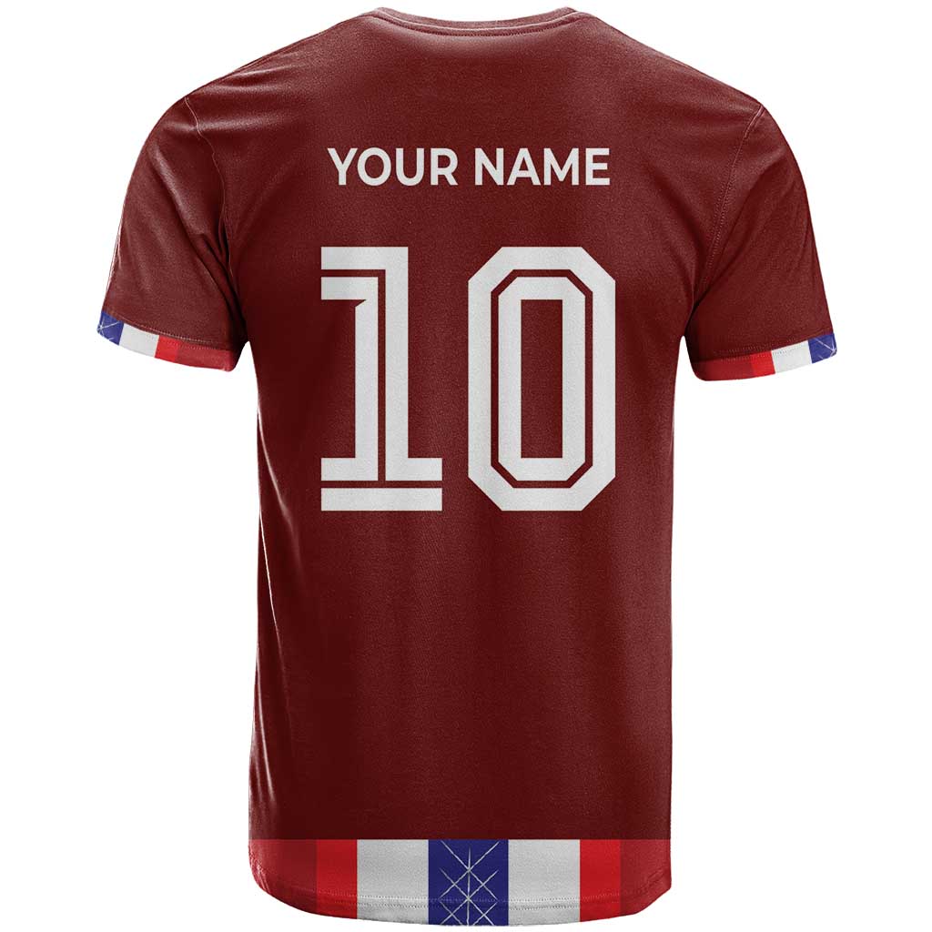 Custom Norway Football T-Shirt Norwegian Stripes-Viking Style Graphic Tee