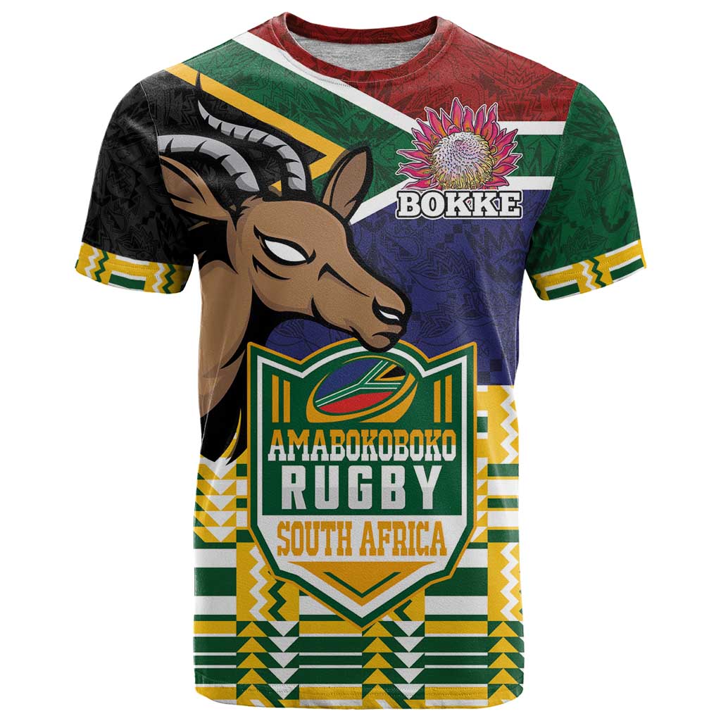 South Africa Rugby T-Shirt Go Bokke-Amabokoboko Spirit Graphic Tee