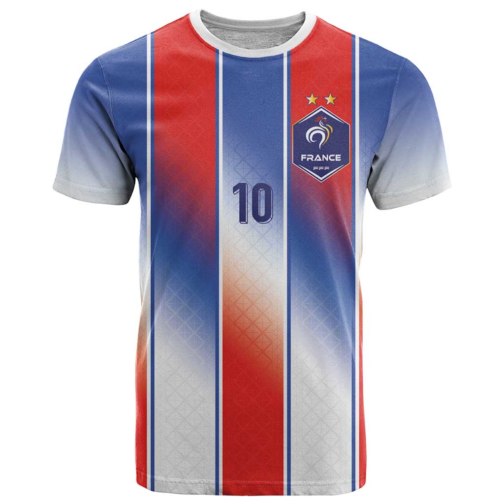 Custom France National Football T-Shirt Paris Architecture-Inspired Geometry Graphic Tee
