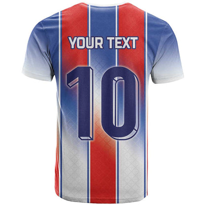 Custom France National Football T-Shirt Paris Architecture-Inspired Geometry Graphic Tee
