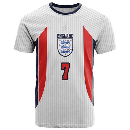 Custom England National Football T-Shirt Retro Style-Inspired 1998 Graphic Tee