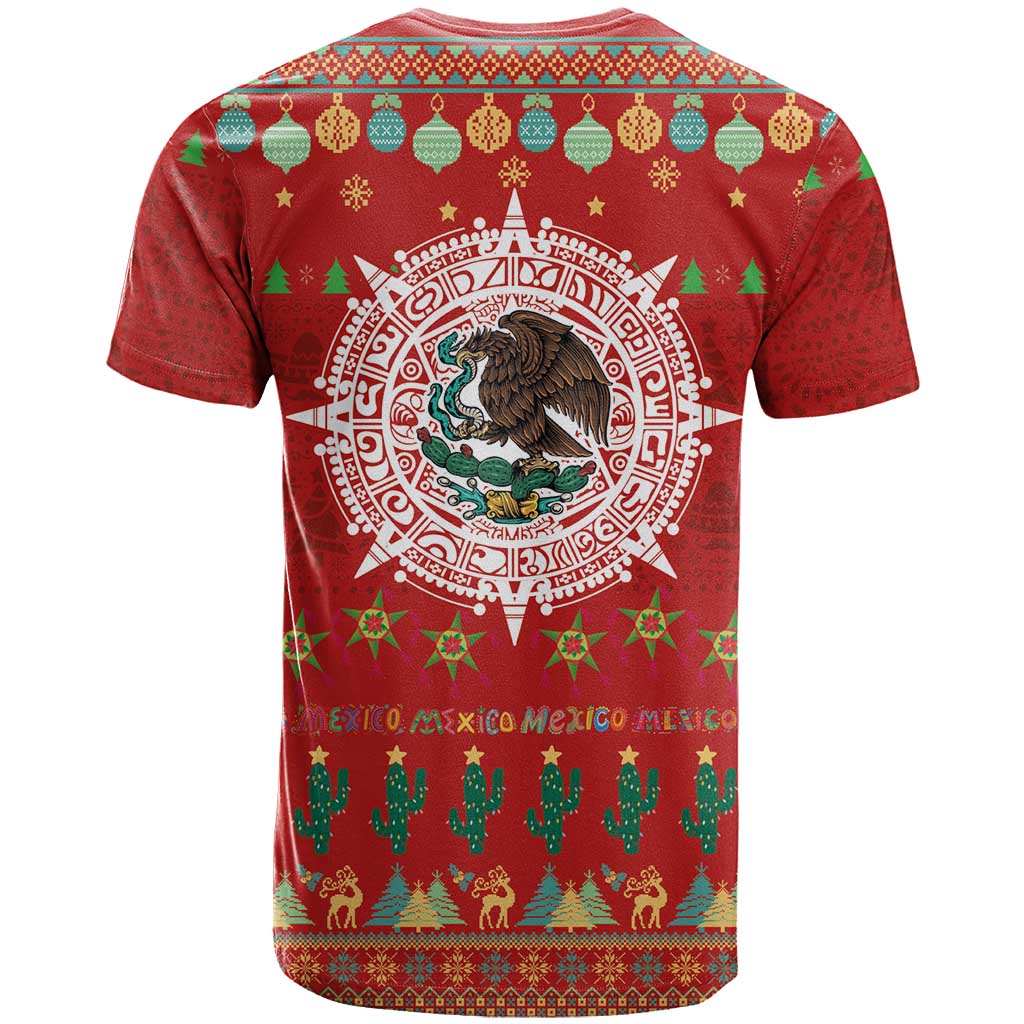 Mexico Merry Christmas T-Shirt Mexican Cultural Emblem Xmas Style Graphic Tee