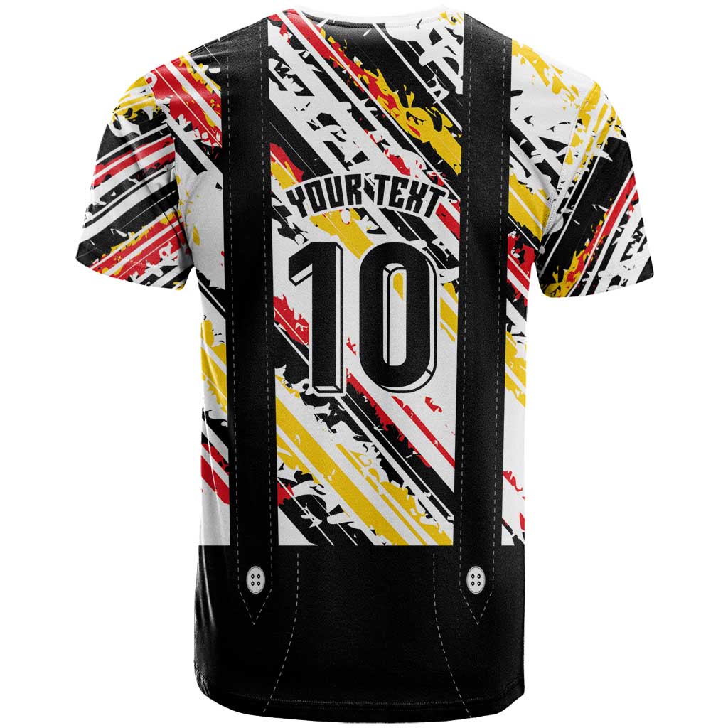 Custom German Football T-Shirt Die Mannschaft-Lederhosen Costume Style Graphic Tee