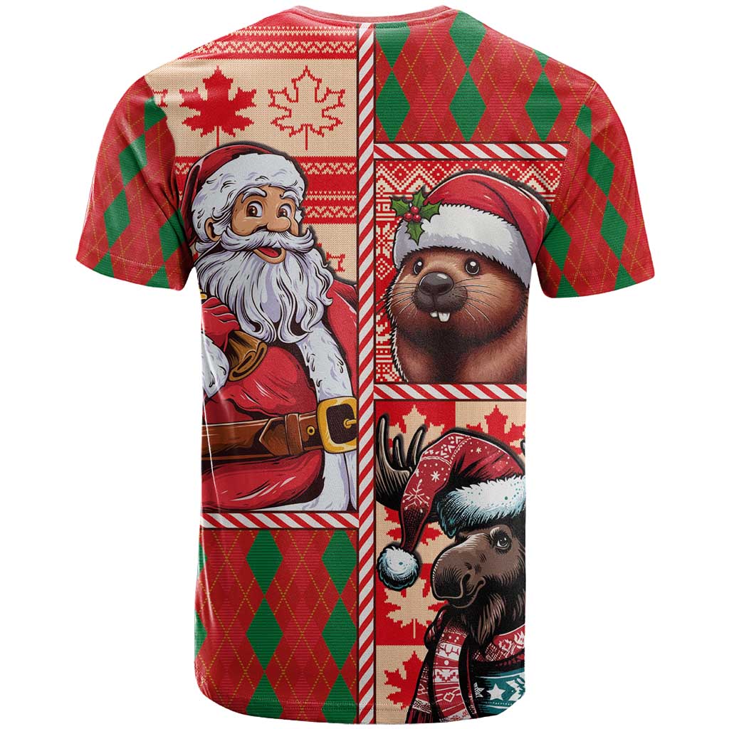 Canadian Christmas T-Shirt Santa Hoho Holiday - A Beaver and Moose Graphic Tee