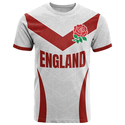 Custom England Rugby-The Red Rose T-Shirt Go Champions Graphic Tee