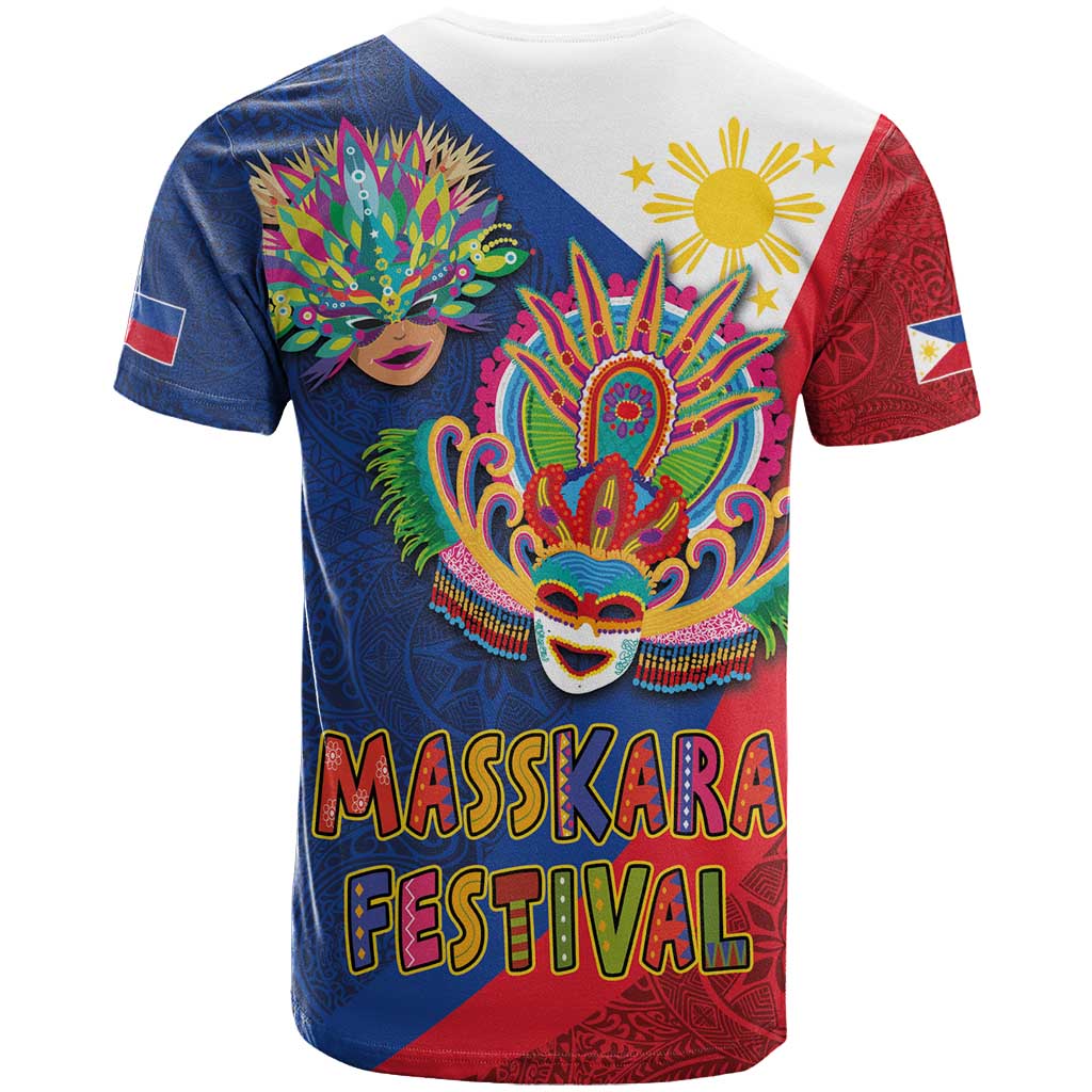 Philippines MassKara T-Shirt Filipino Carnival Mask and Polynesian Pattern Graphic Tee