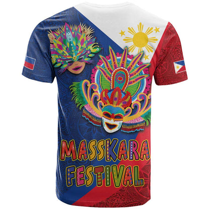 Philippines MassKara T-Shirt Filipino Carnival Mask and Polynesian Pattern Graphic Tee