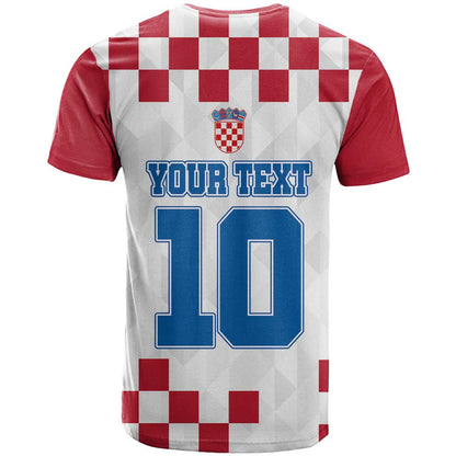 Custom Croatia Football 2024 Go Champion T-Shirt Graphic Tee