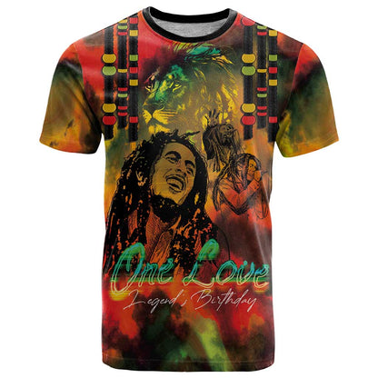 Jamaican Reggae Legend's Birthday T-Shirt One Love Jamaica Graphic Tee