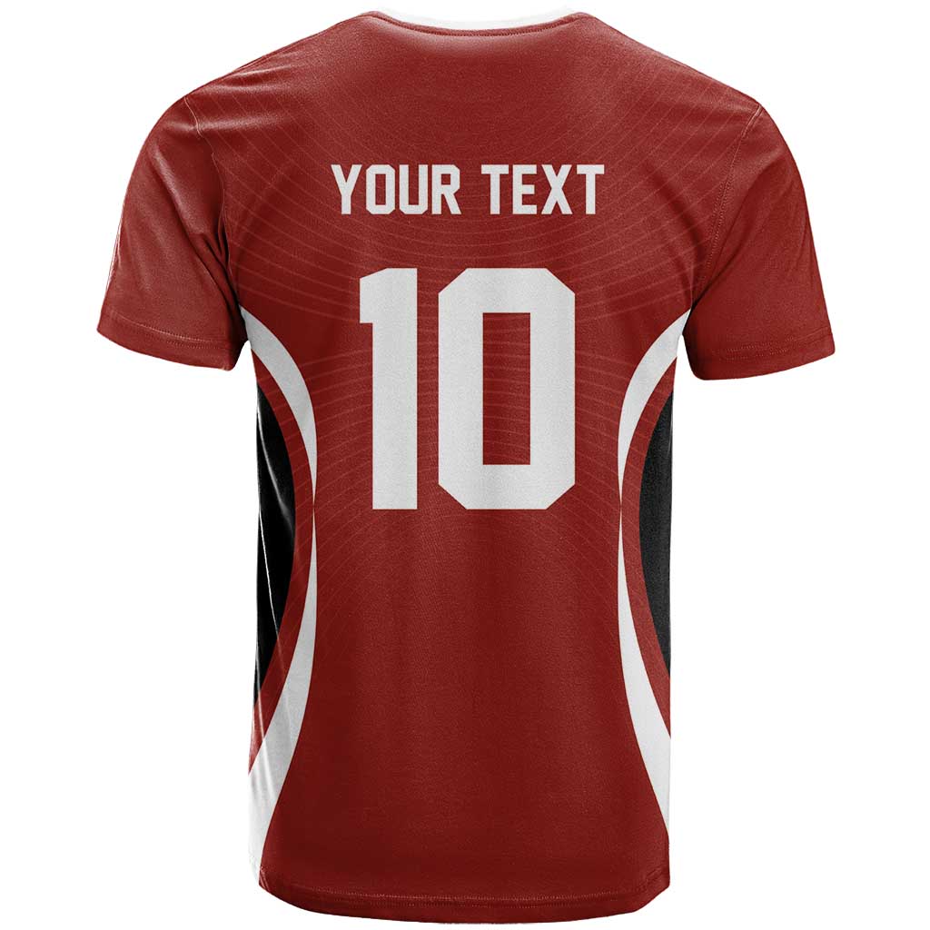 Custom Japan Volleyball T-Shirt Sporty Style Red Color Graphic Tee