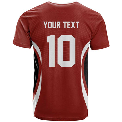 Custom Japan Volleyball T-Shirt Sporty Style Red Color Graphic Tee