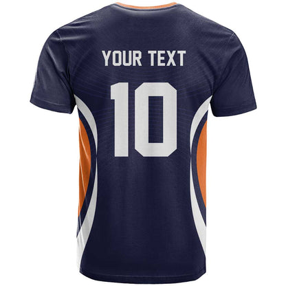 Custom Japan Volleyball T-Shirt Sporty Style Navy Color Graphic Tee
