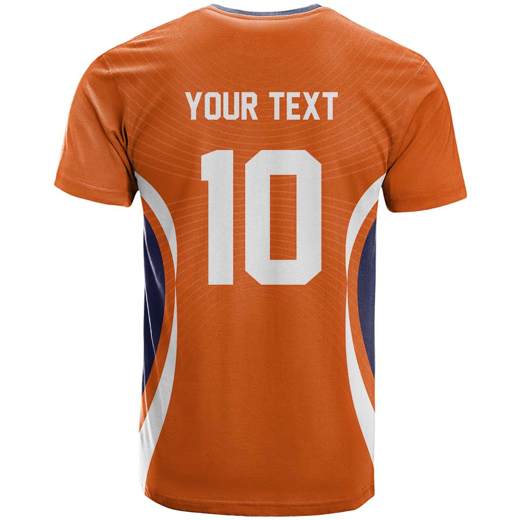 Custom Japan Volleyball T-Shirt Sporty Style Orange Color Graphic Tee