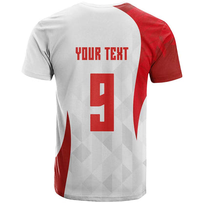 Custom Poland Volleyball T-Shirt Sporty Wings Style Graphic Tee