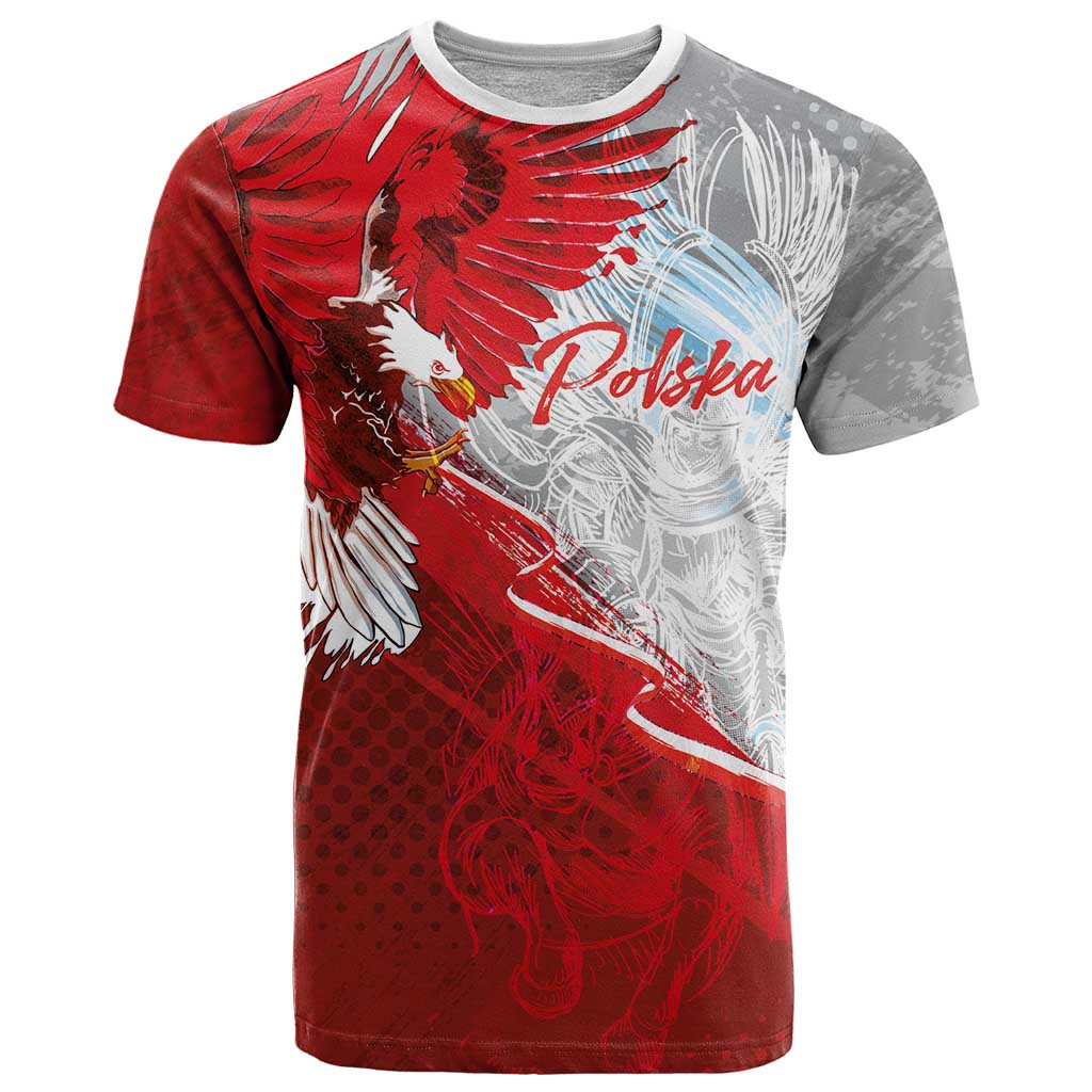 Poland Eagle and Winged Hussar T-Shirt Grunge Sporty Style Graphic Tee