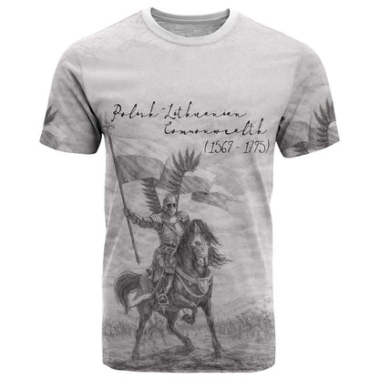 Polish-Lithuanian Commonwealth T-Shirt Winged Hussars-Vintage Style Graphic Tee