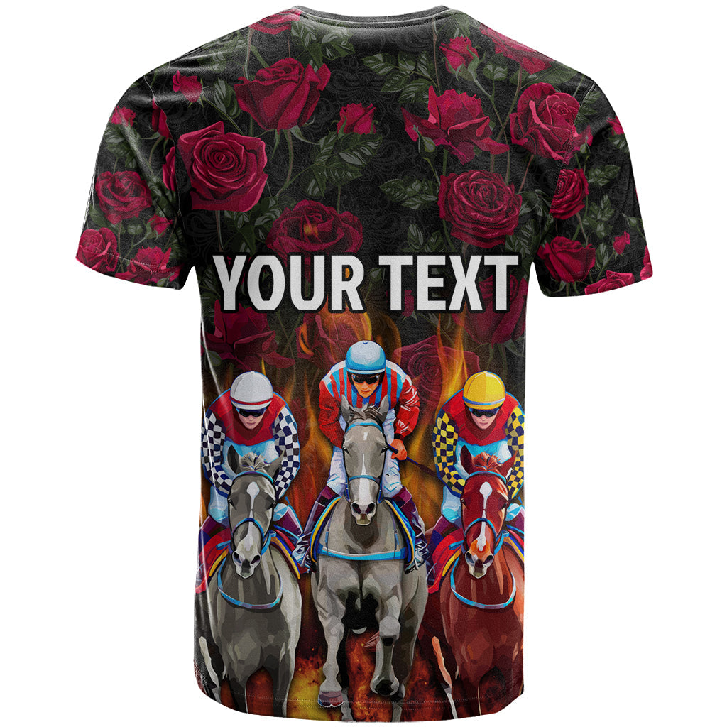 Personalized Kentucky Horses Racing T-Shirt Race For Burning Roses Graphic Tee