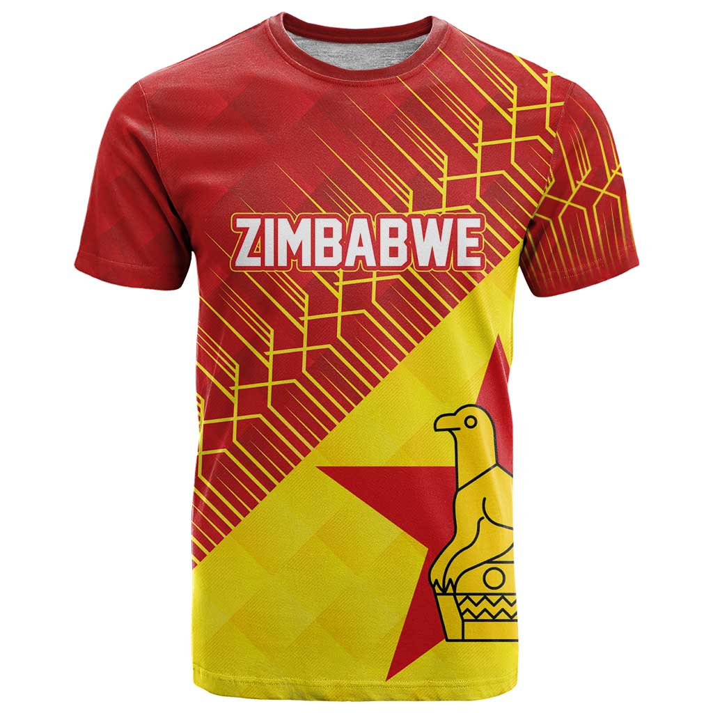 Custom Zimbabwe Cricket T-Shirt Flame Warriors Zimbabwe Spirit Graphic Tee