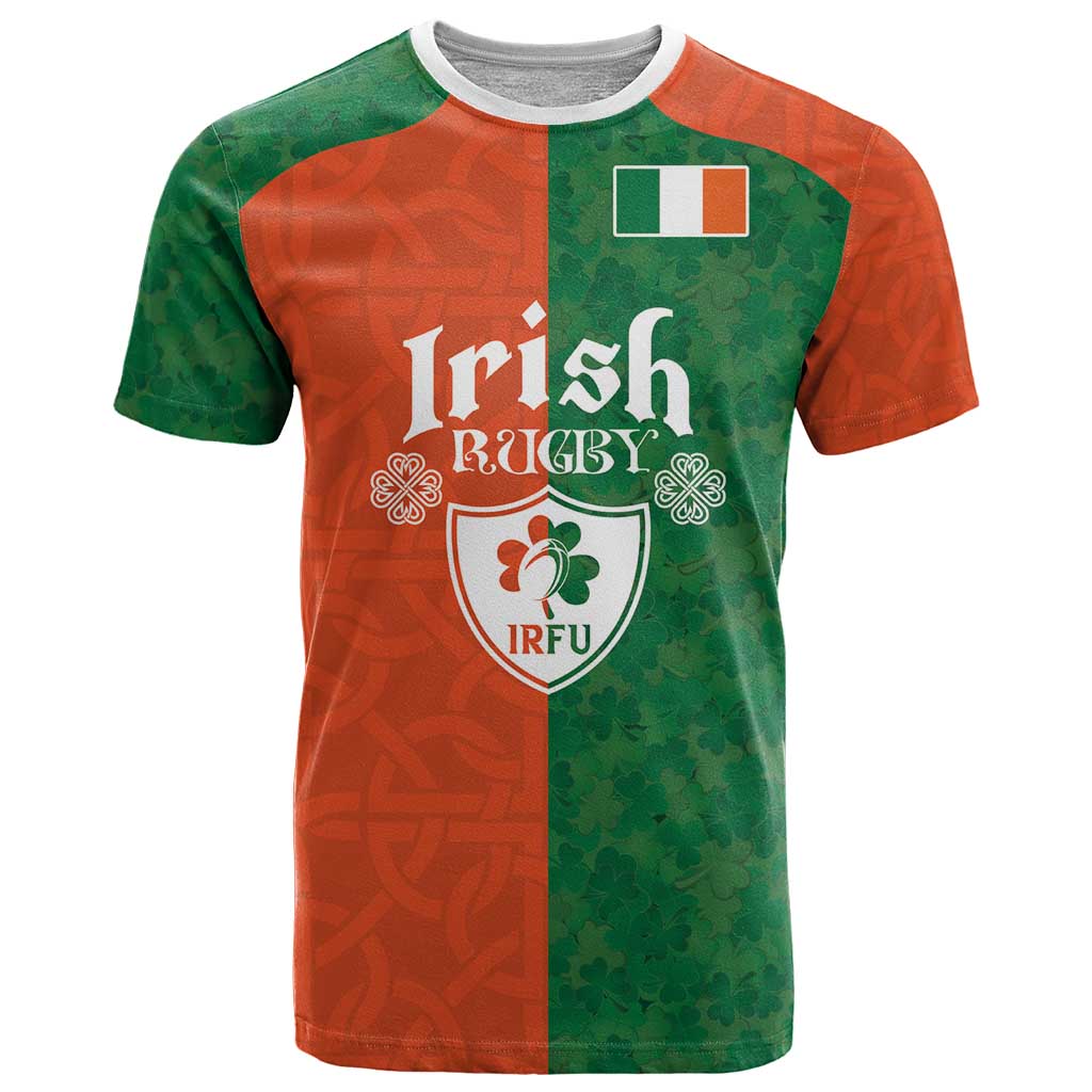 Custom Irish Rugby T-Shirt Shamrock with Celtics Vibes The Half Style Graphic Tee
