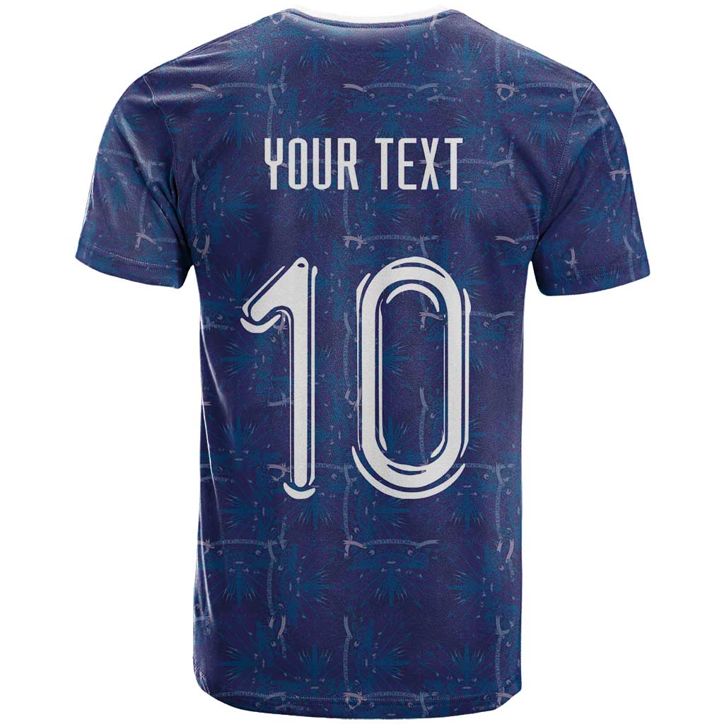 Custom Haiti National Football T-Shirt Haiti Emblems Motif Graphic Tee