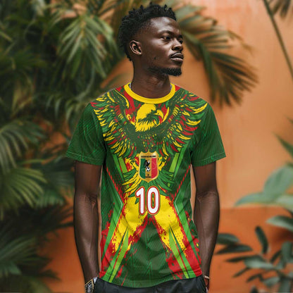 Custom Mali National Football T-Shirt Grunge Les Aigles Sporty Style Graphic Tee