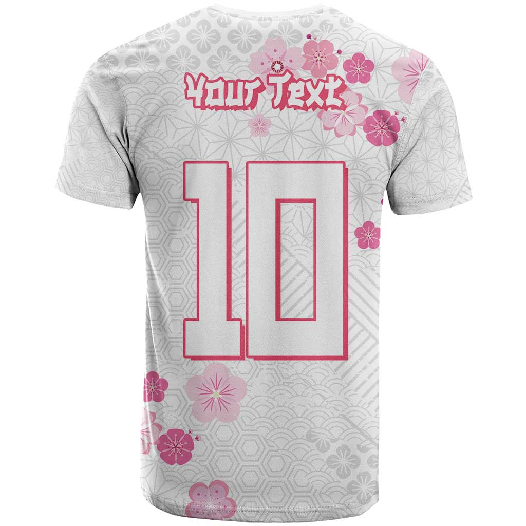 Custom Rugby Japan T-Shirt The Champion Brave Blossoms White Color Graphic Tee